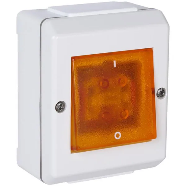 Kytkin ELKO RS Nordic pinta merkkivalolla IP55 2/16A/250V/IP55 PPR MV VAL