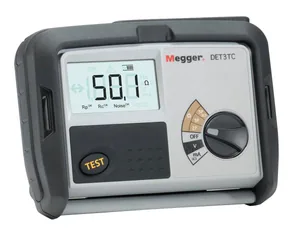 Maadoitusvastusmittari Megger DET3TC - MAAVASTUSMITTARI MEGGER 3-PISTE CAT IV 100V IP54
