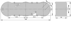 Kojerasia Hager Integro Flow - KOJERASIA INTEGRO FLOW 3-OS D49mm S=37mm 1VP HAR