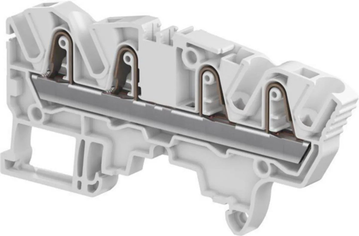 Läpivientiliitin TE / ABB Entrelec -liittimet HARMAA, LEV:6MM, JOHTO:4MM2