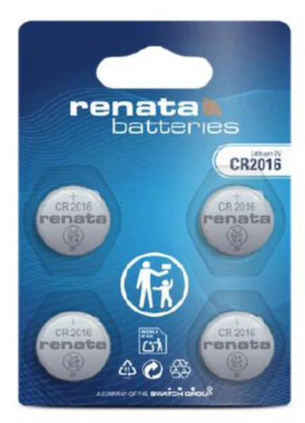 Paristo nappi lithium Renata CR2016/BP4 3V/80MAH BLISTER