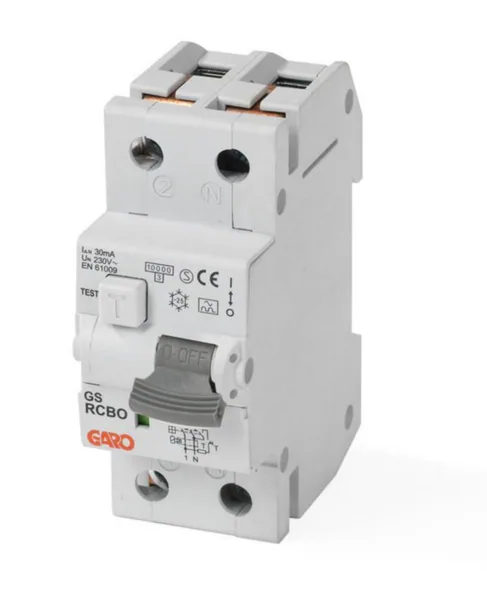 Vikavirtasuojakytkin Garo, RCBO GS C16A 2P 2X16A/C/30MA/A