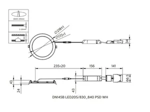 Alasvalo Philips CoreLine Downlight DALI - ALASVALO CORELINE DOWNLIGHT 2000/2100LM CCT D203 DALI IP44