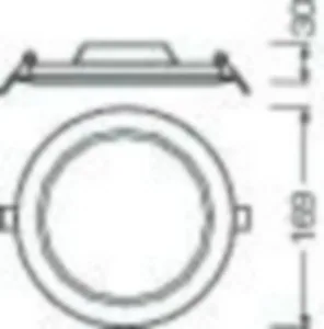 Alasvalo Ledvance Downlight Slim - ALASVALO DOWNLIGHT SLIM DL SLIM DN155 12W/3000K WT