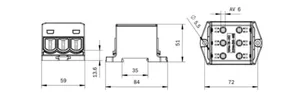 Haaroitusliitin Ouneva OTL - HAAROITUSLIITIN OUNEVA 3X6-95MM² AL/CU HARMAA