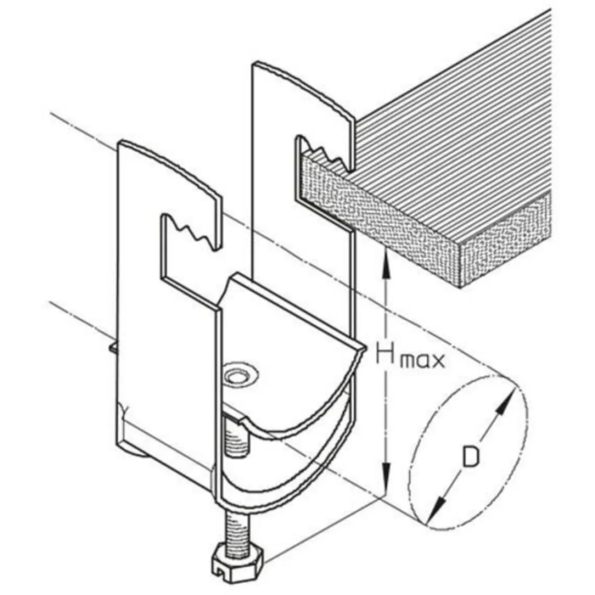 Kaarikiinnike PUK lattakiskolle K20/3U 3XØ16-20/HMAX=97MM FE