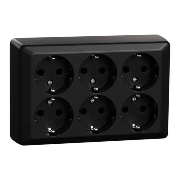 Pistorasia ELKO RS16 Musta 6S/16A/250V/IP21 PPR MUS