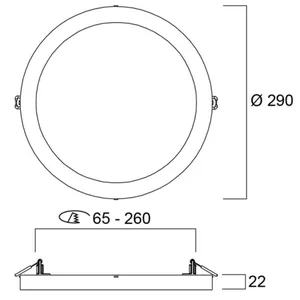 Alasvalo Sylvania 5IN1 - ALASVALO 5IN1 65-260MM 18W 830/840/865 DIM
