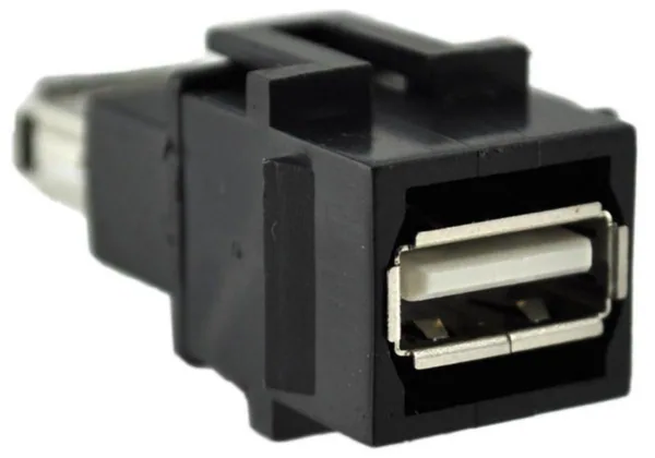 Liitinlevy FSR Smart-Way USB-A N/N LIITIN, MUSTA