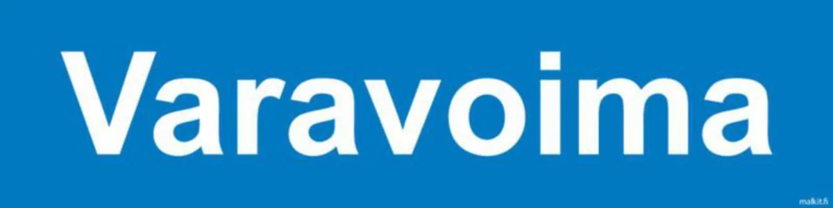 Merkintätarra Malkit Kiinteistö VARAVOIMA 400X100