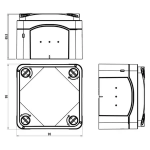 Asennuskotelo PC Katko ConnectSafe - ASENNUSKOTELO PC KCS 95X95X65 PC IP66