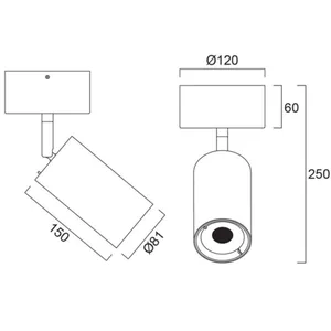 Kohdevalaisin Sylvania Pixo - KOHDEVALAISIN PIXO 950-3150LM 927-940 36°/ 54° BL