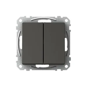 Kytkin Schneider Electric Exxact, nelikulmainen vipu, antrasiitti - KYTKIN EXXACT 5/16A/IP21 2X UKJ ANT