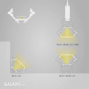 Valoprofiili/-nauha Galaxy Profiles PL - LED-PROFIILI GALAXY PL11 LED KULMAPROF. 2M ELOKS