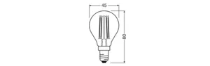 Pienkupulamppu Ledvance Performance Classic P - PIENKUPULAMPPU LEDVANCE CLP 3,4W/827 470LM E14 DIM CL