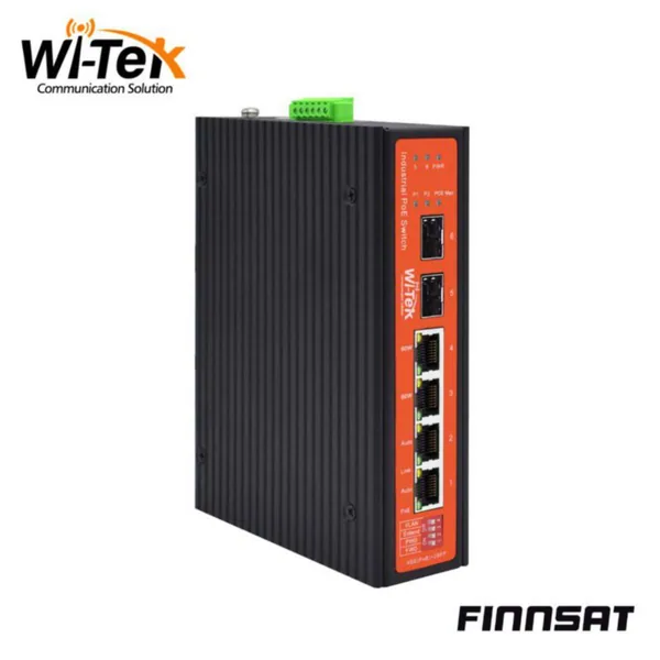 Ethernet kytkin Wi-Tek 4GE(POE)+2SFP POE DIN