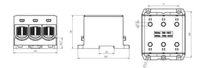Haaroitusliitin Ouneva OTL - HAAROITUSLIITIN OUNEVA 3X95-300MM² AL/CU SININEN