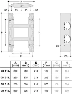 Moduulikotelo pinta PS Hager Gamma IP20 - MODUULIKOTELO PINTA PS GAMMA GD113J 1X13M IP20 PS