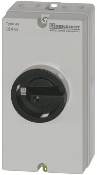 Pääkytkin Benedict BENEDICT&JÄGER 0-1 16A/1000VDC 1P 2/2A IP67
